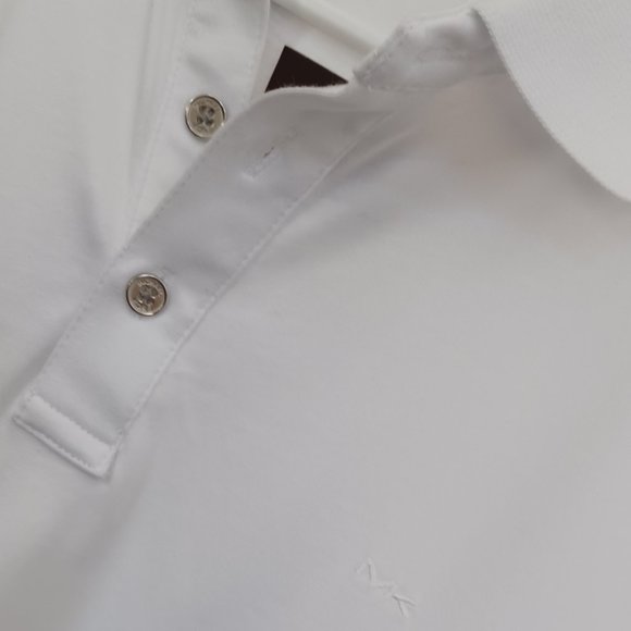 New Michael Kors White Polo Shirt - Picture 6 of 7